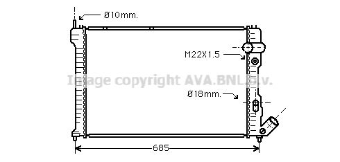 AVA QUALITY COOLING Радиатор, охлаждение двигателя CNA2071